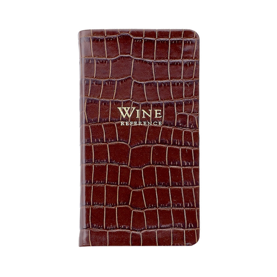 Graphic Image Professional Wine Reference Brown Crocodile Embossed Leather
