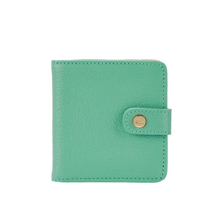 Graphic Image Quinn Wallet Robin's Egg Blue Goatskin Leather