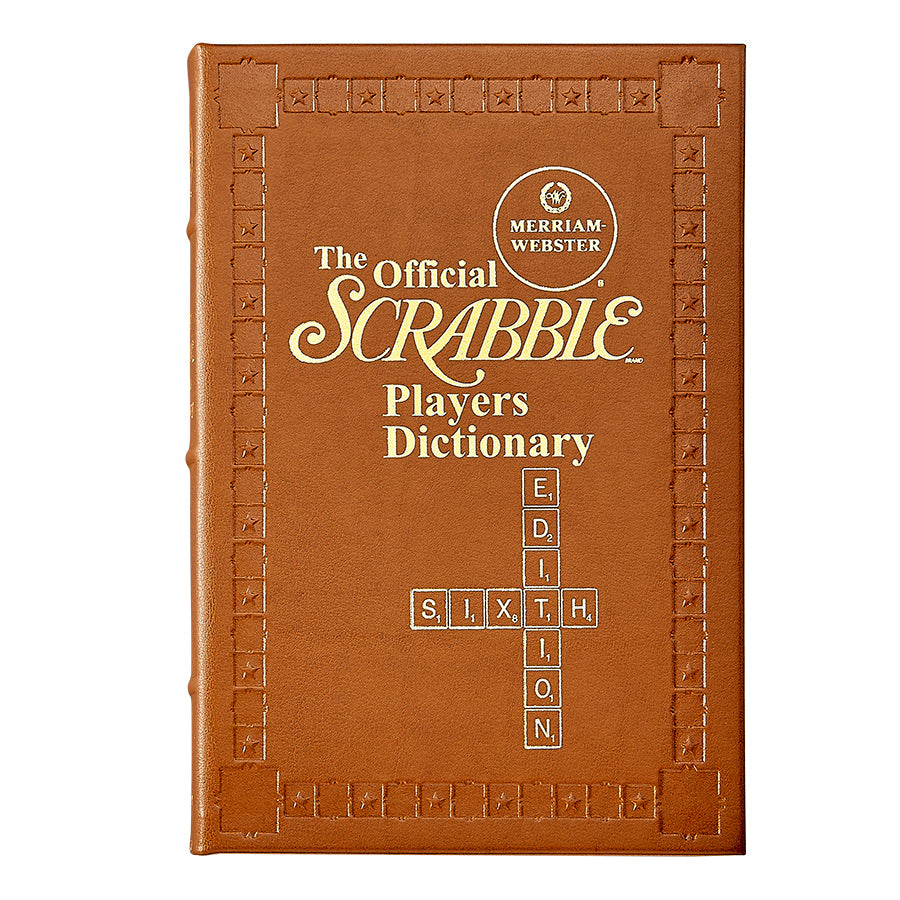 Graphic Image Scrabble Dictionary Tan Bonded Leather
