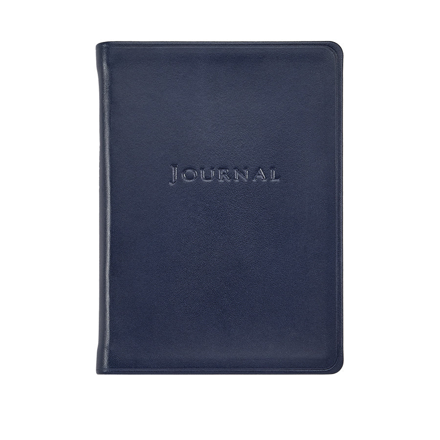 Graphic Image Small Journal Blue Traditional Leather