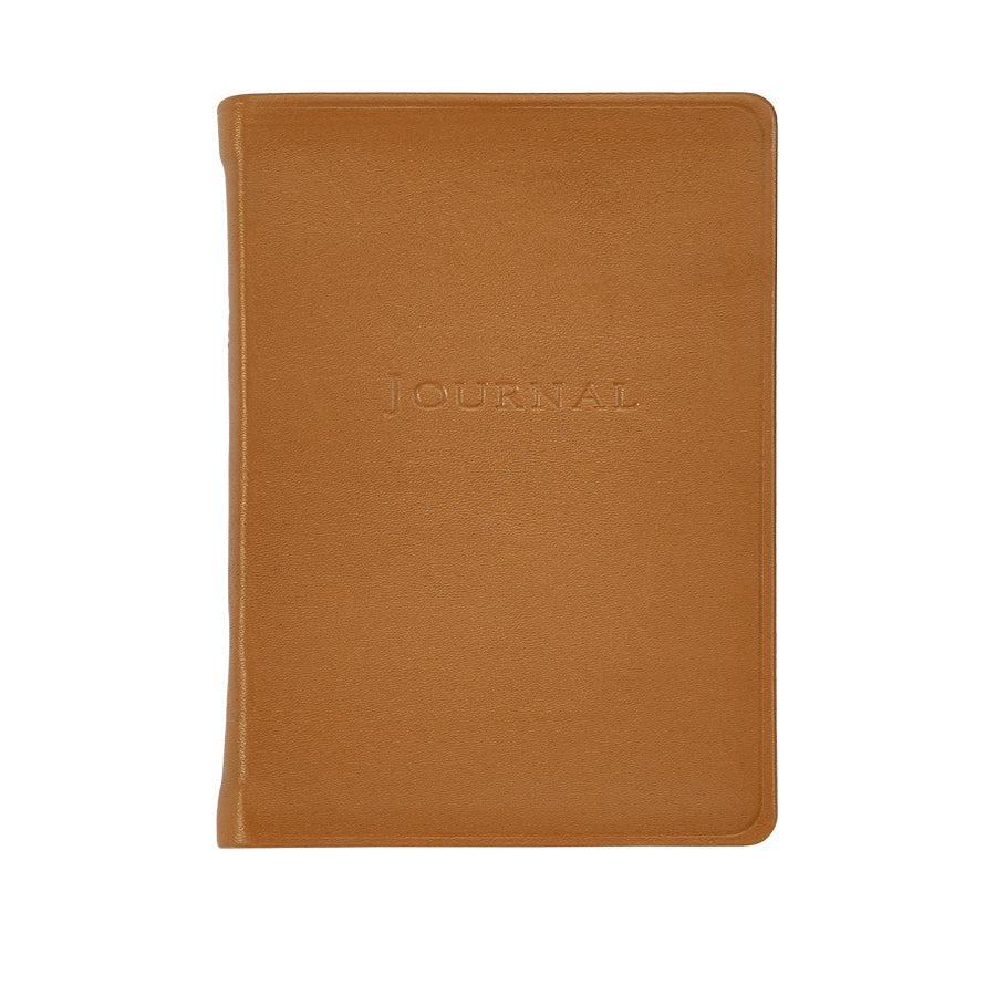 Graphic Image Small Journal British Tan Traditional Leather