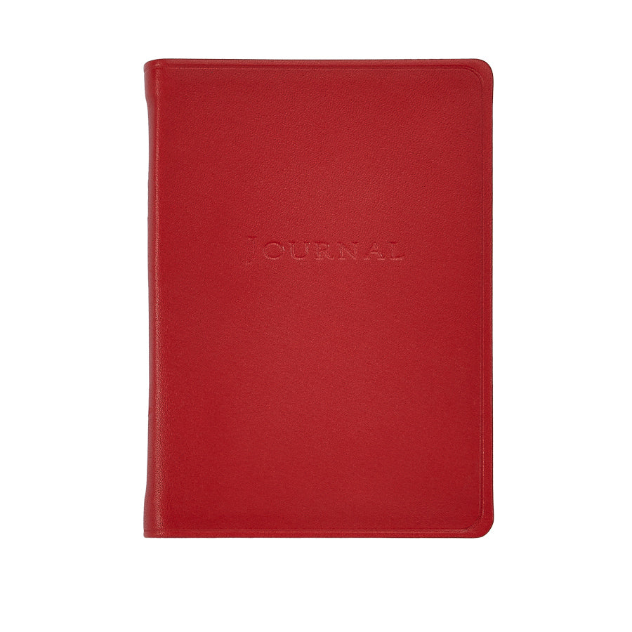 Graphic Image Small Journal Red Traditional Leather