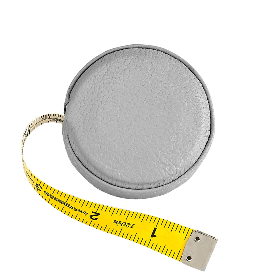 Graphic Image Tape Measure Gray Goatskin Leather