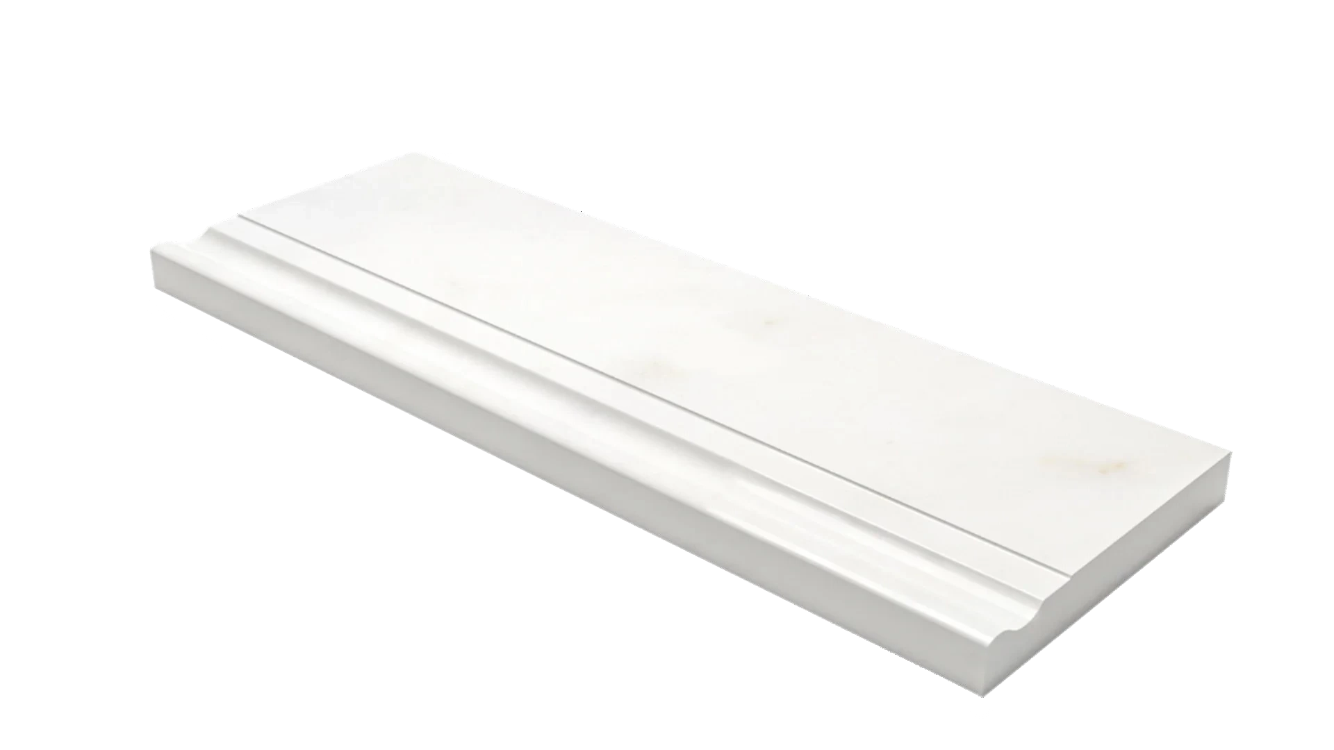 Afyon White Baseboard Wall Trim Tile  4 3/4x12"