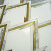 Bravos Thassos Carrara Brass Waterjet Mosaic Tile