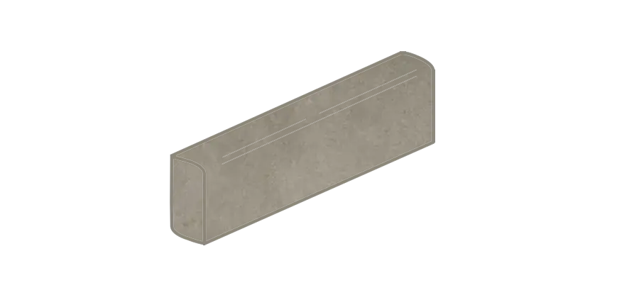 Brickel 3”x12” Bullnose Ceramic Trim Tile Taupe