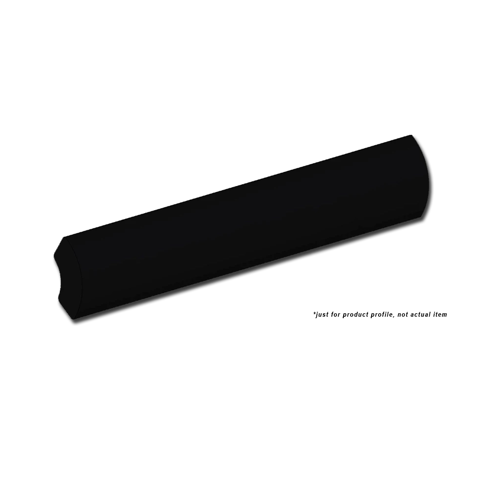 Color Collection 3 4”x6” Ceramic Bead Trim Tile Glazed Black