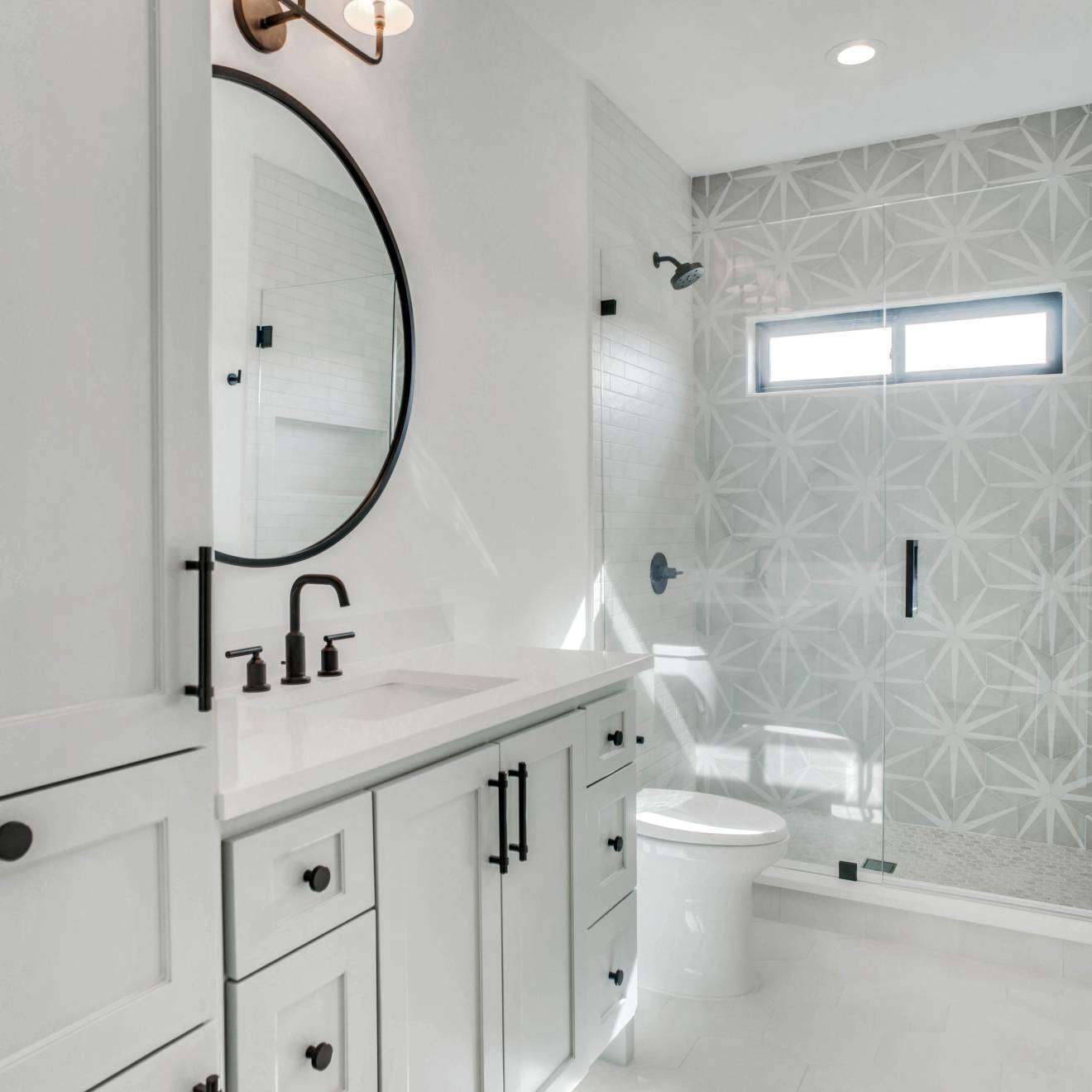 Allora 8.5" x 10" Matte Stella Hexagon Deco Porcelain Tile