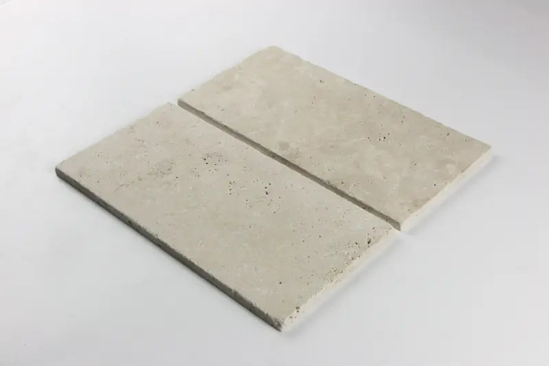 Ivory Travertine Tumbled Coping Exterior Pool Tile 6X12" 2"