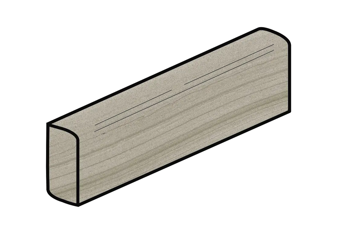 Legend 3”x12” Porcelain Single Bullnose Trim Tile Vison