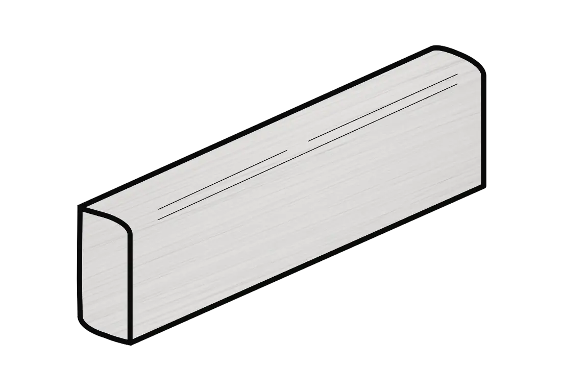Linen 3”x12” Glazed Porcelain Single Bullnose Trim Tile
