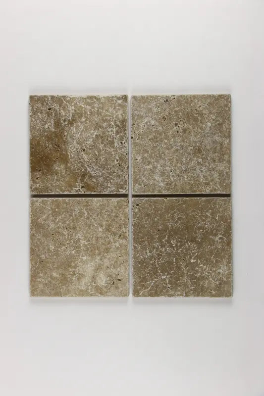 Noce Travertine Tumbled Exterior Pool Paver 12x12" 1 1/4"