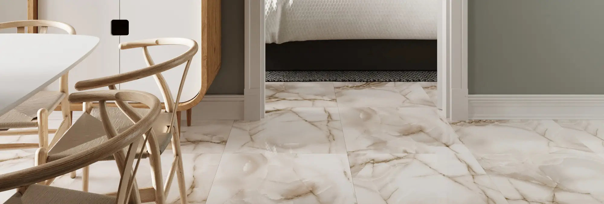 Onyx Alavastro Black Sugar Effect Wall and Floor Tile 24"x48" 