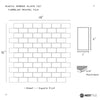 Diagram of Rustic Amber Slate mosaic tile layout with dimensions and Nest Tile branding.