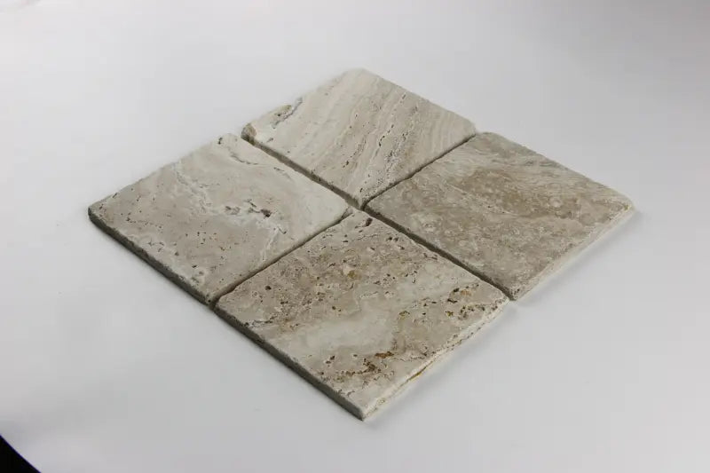 Scabos Veincut Travertine Paver 6X6 1 1/4 Tumbled