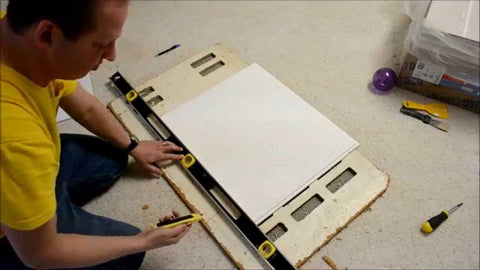 cutting ceiling tiles