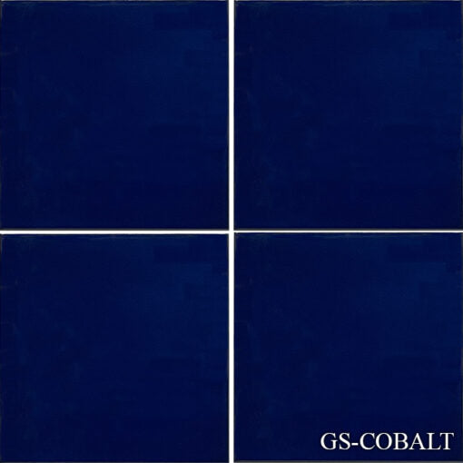 Gloss Solid 6”x6” Porcelain Pool Tile Cobalt