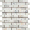 Calacatta Gold Brick Mosaic Backsplash Wall Tile 1x2"