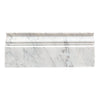 Carrara Italian White Baseboard Trim Tile 4 3/4" x 12"