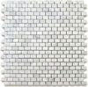 Carrara White 5/8" x 1 1/4" Mini-Brick Mosaic Polished 