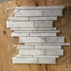 Carrara Italian Random Strip Mosaic Backsplash Wall Tile