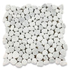 Carrara Italian White Flat Pebble Mosaic Tile