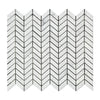 Carrara Italian Mini Chevron Mosaic Backsplash and Wall Tile