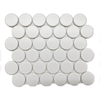 CC Mosaics + 2” Dots 12”x12” Porcelain Mosaic Tile Matte White