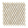 Crema Marfil Polished Diamond Mosaic Tile 1x2"