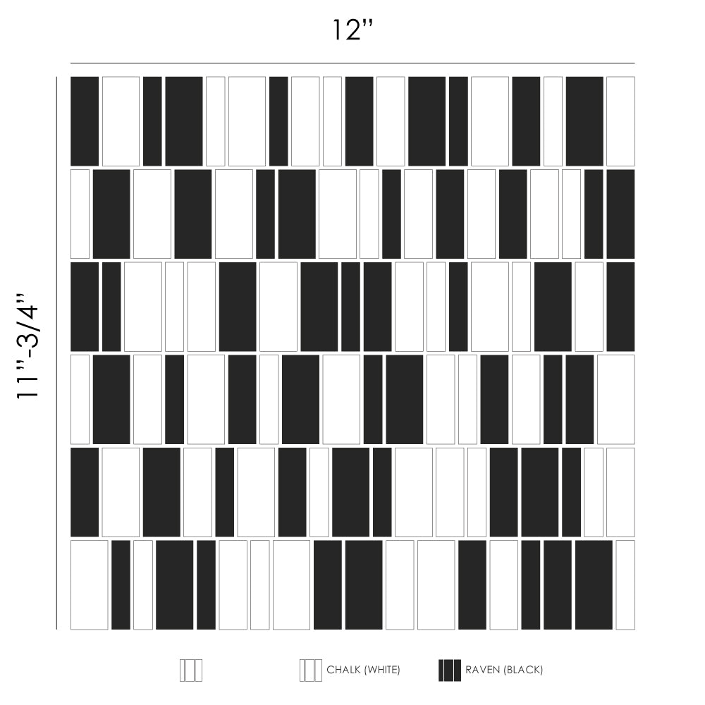 Barcode Geometro Backsplash Wall & Floor Mosaic