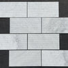 Carrara Italian White Marble Bamboo Textured Wall Tile 12" x 24" - Honed