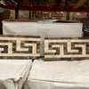 Emperador Dark 3 1/2" x 7" Greek Key Border w/Cream Polished 