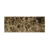 Emperador Dark Polished Baseboard Trim Tile 4 3/4x12"