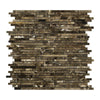 Emperador Dark Polished Bamboo Sticks Mosaic Tile