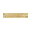 Gold Travertine Honed Double Step Chair Rail Trim Tile 2 1/2 x12"