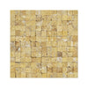 Gold Split Faced Travertine Mosaic Wall Tile 1x1"