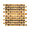 Gold Travertine Tumbled Brick Mosaic Wall and Floor Tile