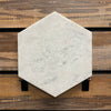 Carrara White Italian Marble Hexagon Mosaic 10x10 3/8