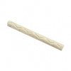 Ivory Travertine Honed Diamond Rope Liner Trim Tile 1x12"