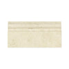 Ivory Travertine Honed Baseboard Trim Tile 5x12"