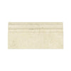 Ivory Travertine Honed Baseboard Trim Tile 6x12"