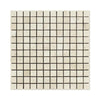 Ivory Travertine Tumbled Mosaic Tile 1x1"