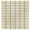 Ivory Travertine Tumbled Single Strip Mosaic Tile 5/8x2"