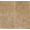 Mocha Noce Travertine Tumbled Exterior Pool Paver  12x12"  1 1/4"