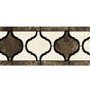 Noble White Cream Arabesque Border 3 7/8x11 5/8"