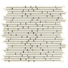 Noble White Cream Bamboo Sticks Mosaic Tile