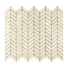 Noble White Cream Chevron Mosaic Tile