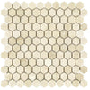 Noble White Cream Hexagon Mosaic Tile