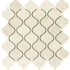 Noble White Cream Arabesque Mosaic Tile