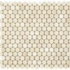 Noble White Cream Penny Round Mosaic Tile